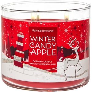 Brand New Bath & Body Winter Candy Apple 3 Wick Candle